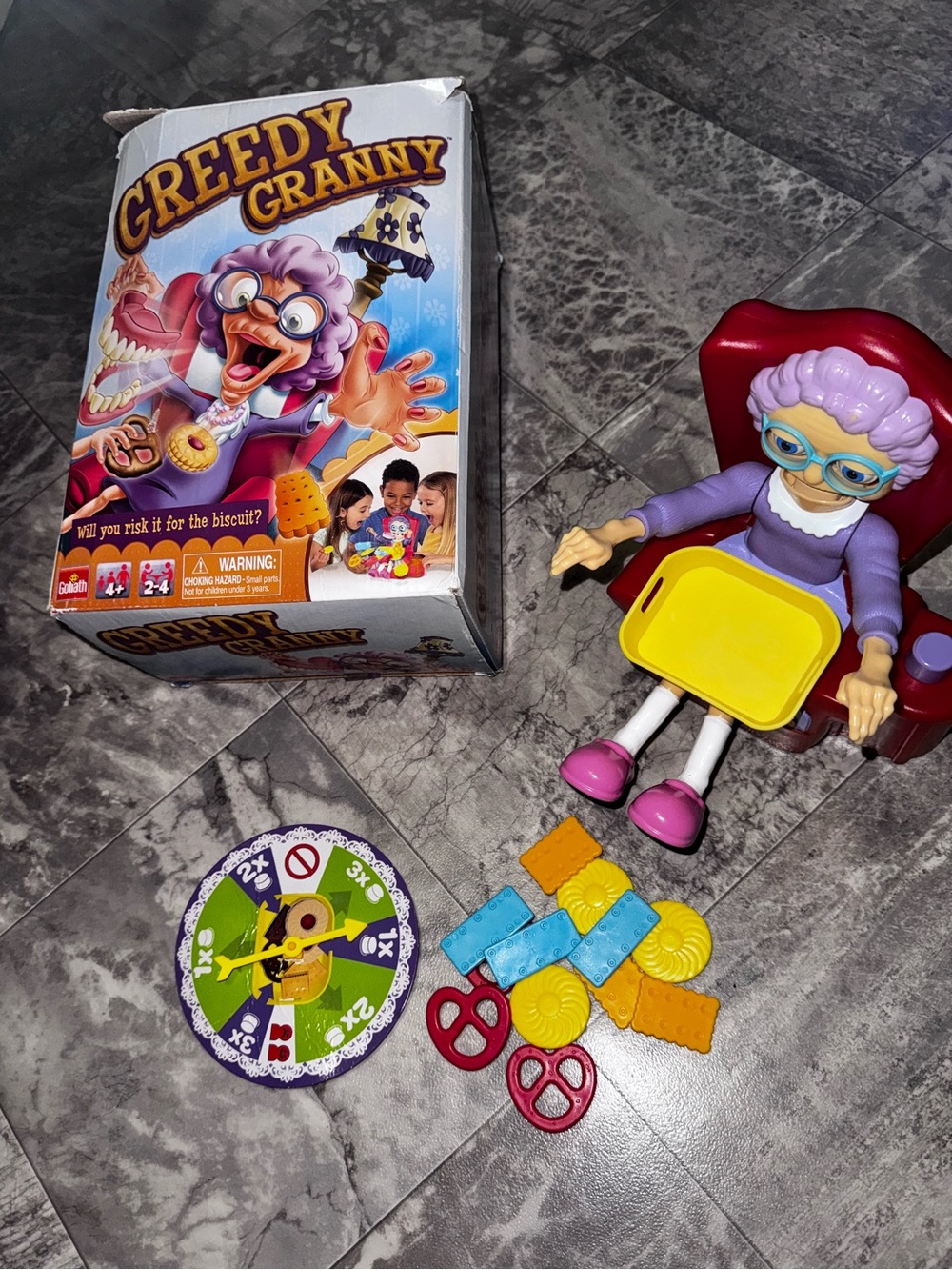 Greedy Granny Kids Game Complete 12 Treats Spinner Ages 4+ Like New